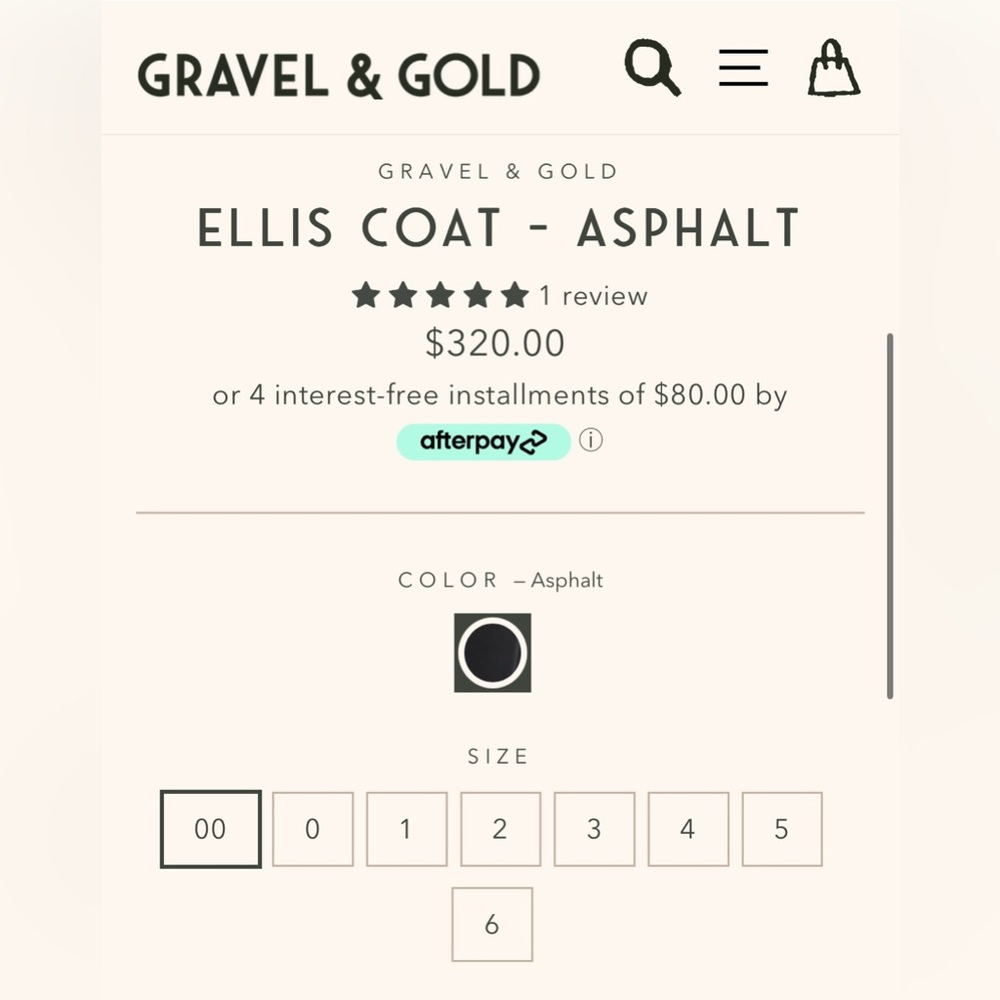 Gravel and Gold Yuba Coat Asphalt Size 0 / Small - Picture 10 of 12